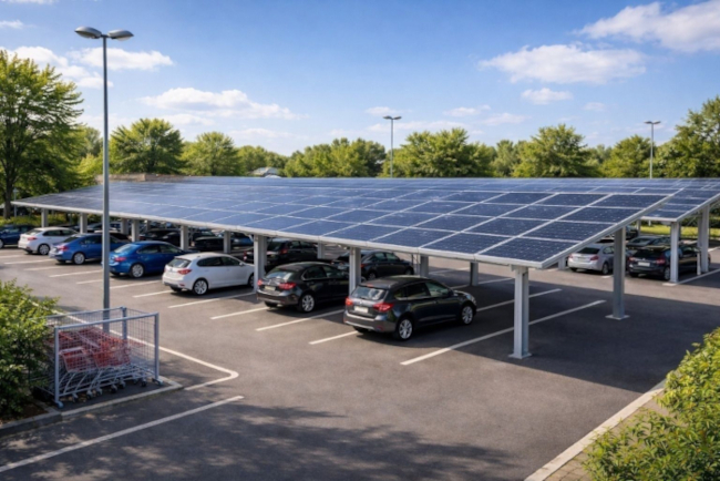 Solardächer für Parkplätze